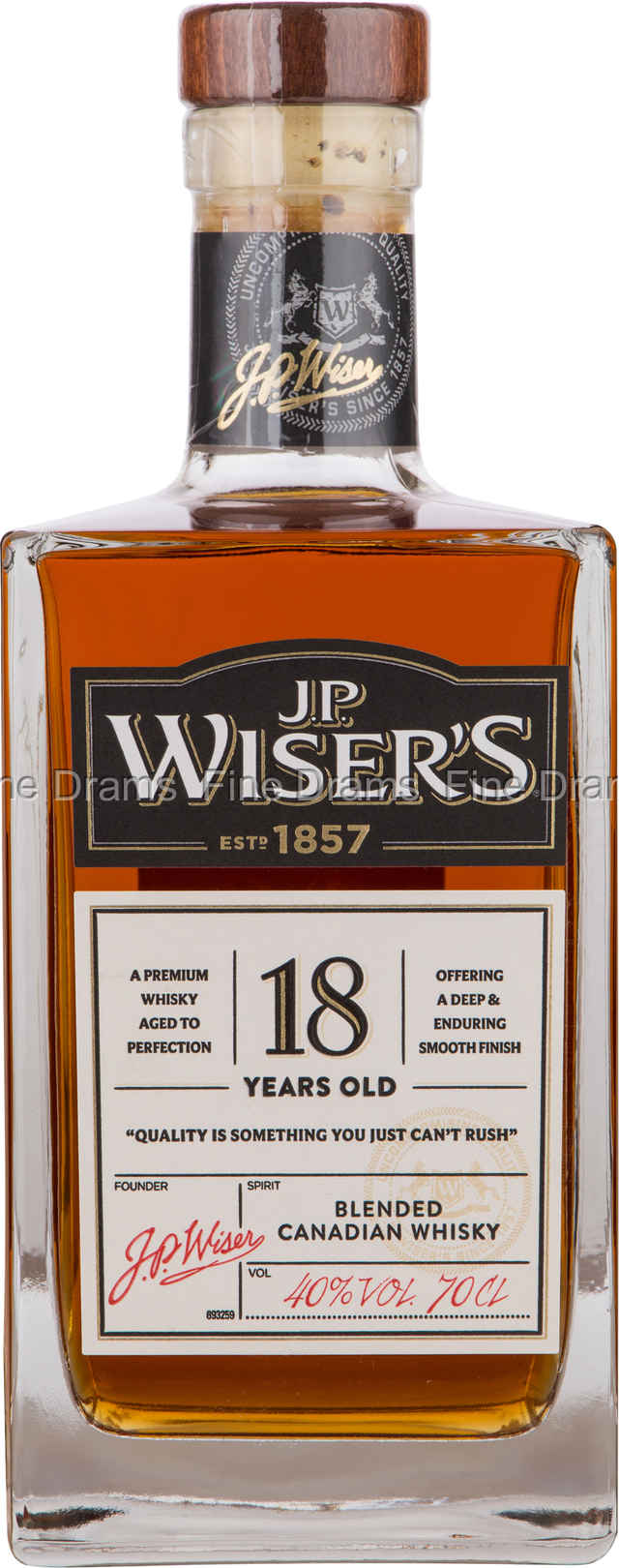 JP Wisers 18 Year Old 70 cl 40