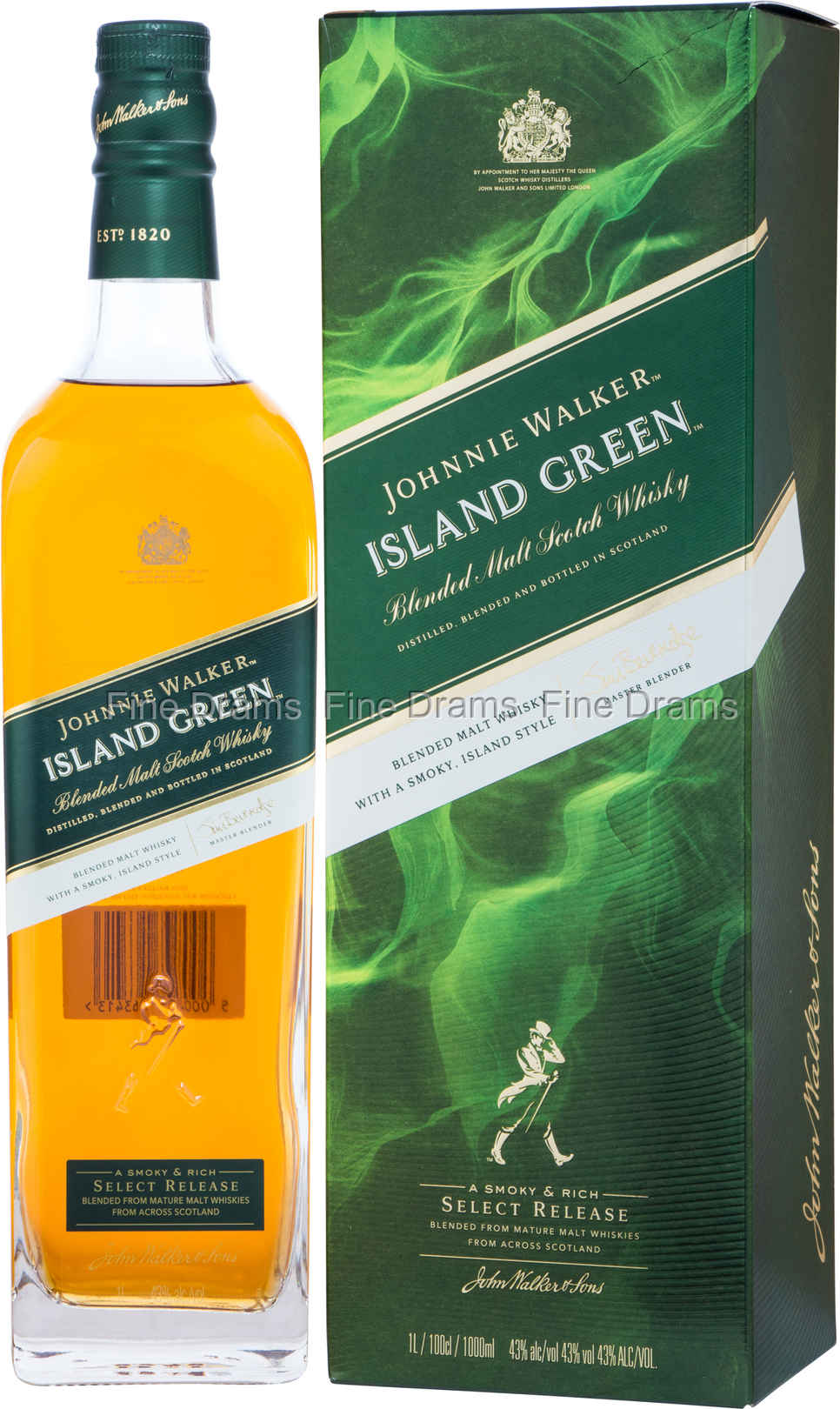 Johnnie Walker Island Green 1 Liter 100 cl 43