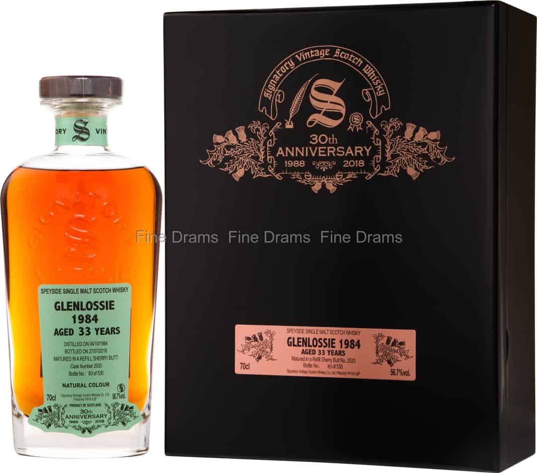 Glenlossie 33 Year Old 1984 Signatory 30th Anniversary 70 cl 567