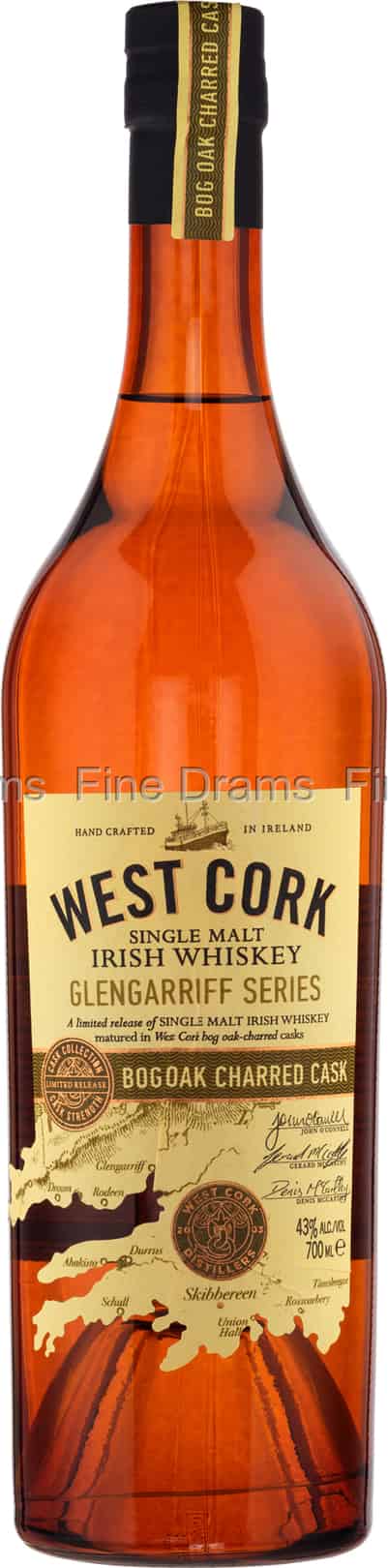West Cork Glengarriff Series Bog Oak Cask Charred Finish 70 cl 43