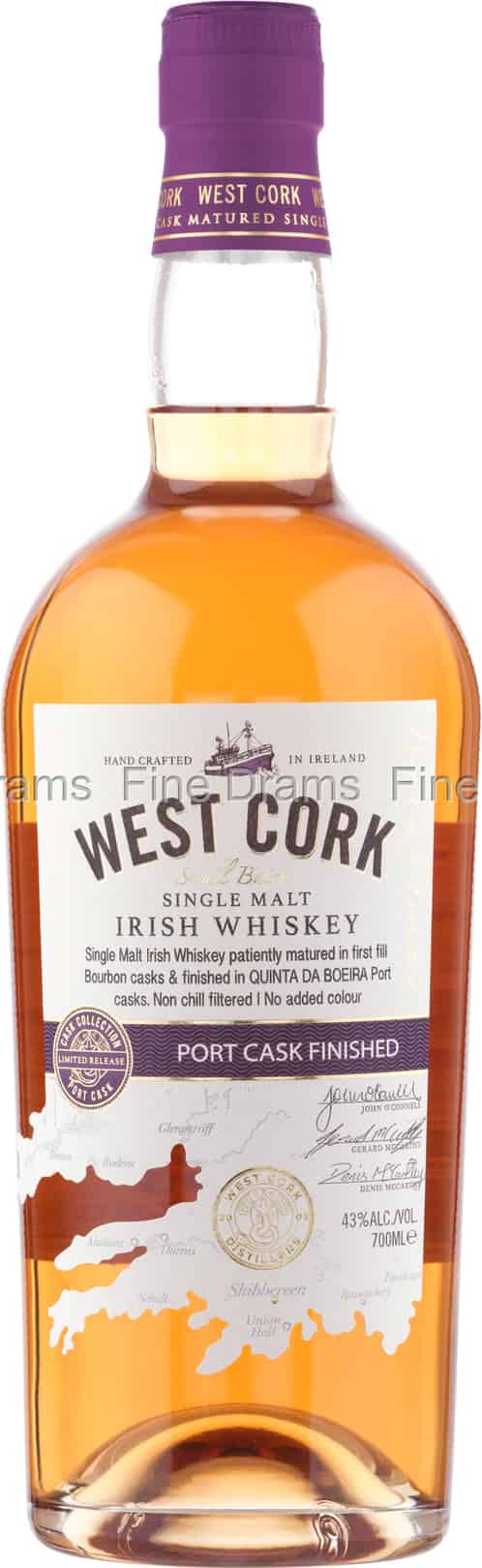 West Cork Single Malt Port Cask Finish 70 cl 43