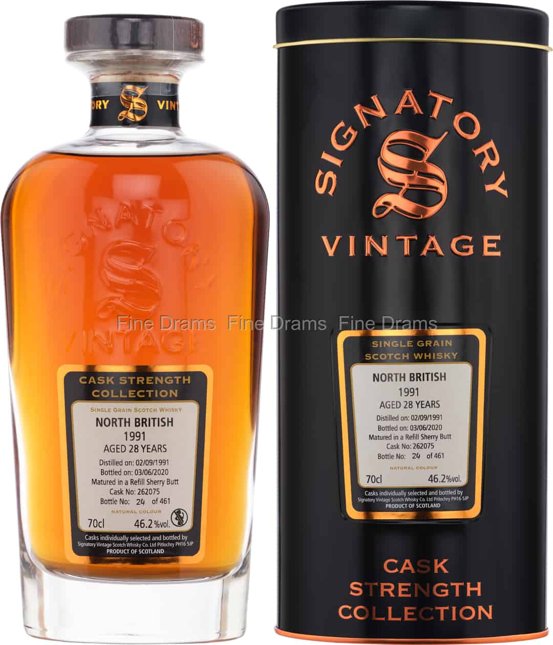 North British 28 Year Old 1991 Cask 262075 Signatory Cask Strength 70 cl 462