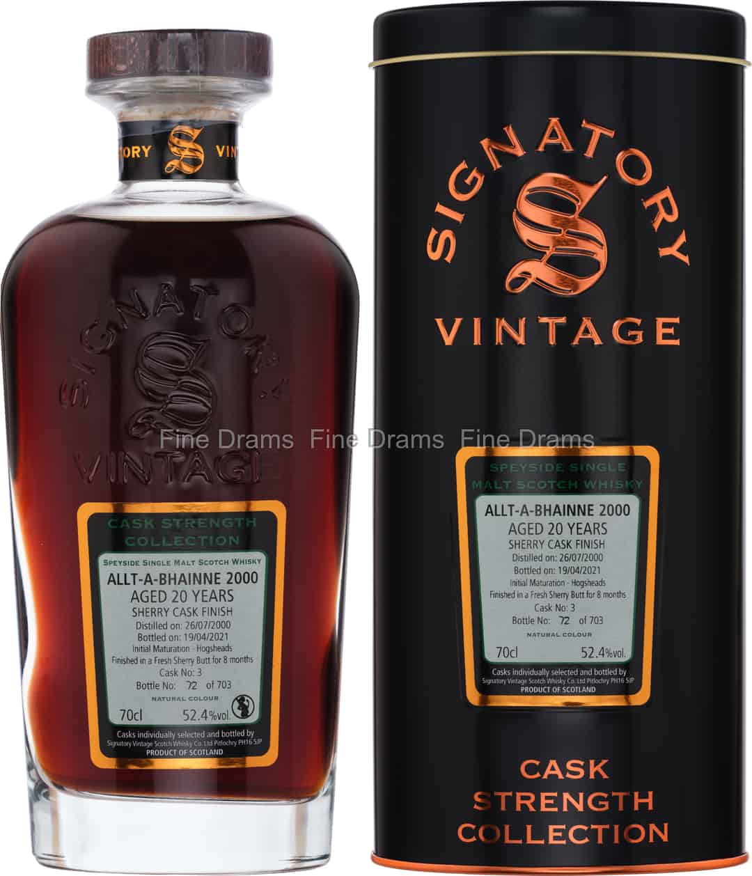 AlltBhainne 20 Year Old 2000 Cask 3 Signatory Cask Strength 70 cl 524