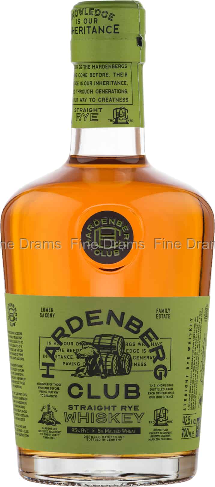 Hardenberg Club Straight Rye 70 cl 425