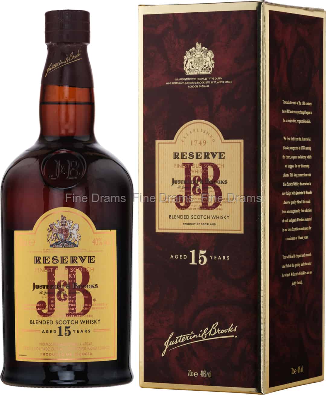 J B Rare 15 Year Old 70 cl 40