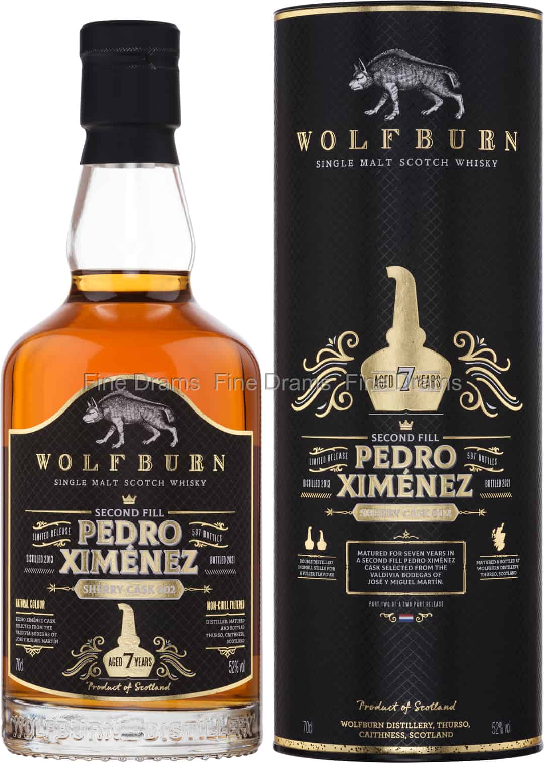 Wolfburn 7 Year Old Pedro Ximenez Cask 802 70 cl 52