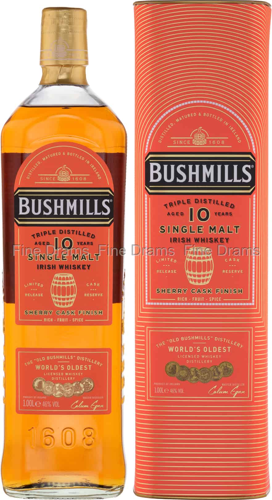 Bushmills 10 Year Old Sherry Cask 1 Liter 100 cl 46