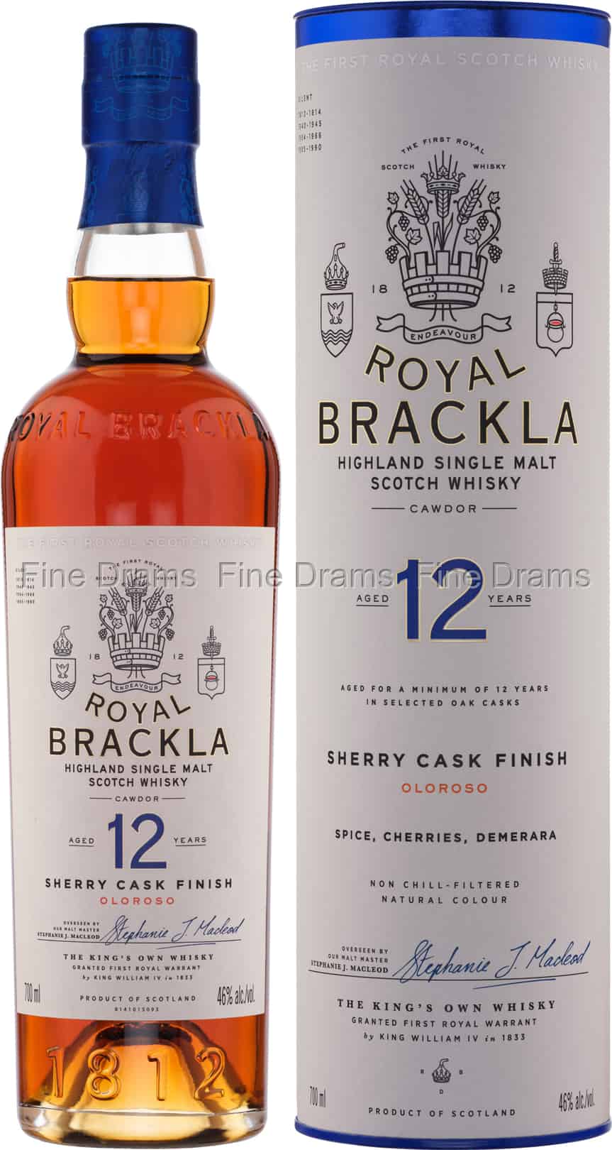 Royal Brackla 12 Year Old Oloroso Sherry Cask Finish 70 cl 46