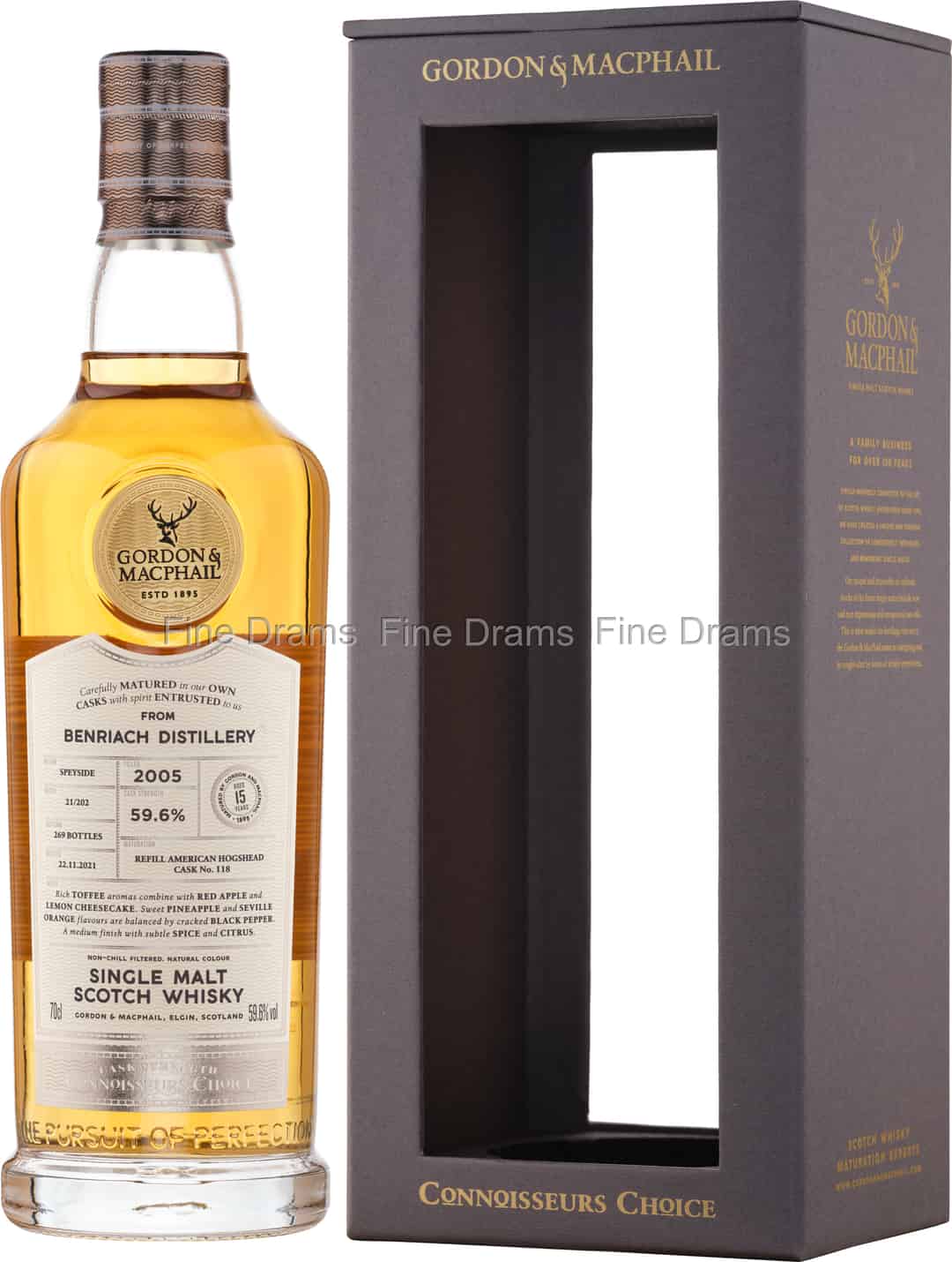 Benriach 15 Year Old 2005 Cask 118 Connoisseurs Choice Gordon MacPhail 70 cl 596