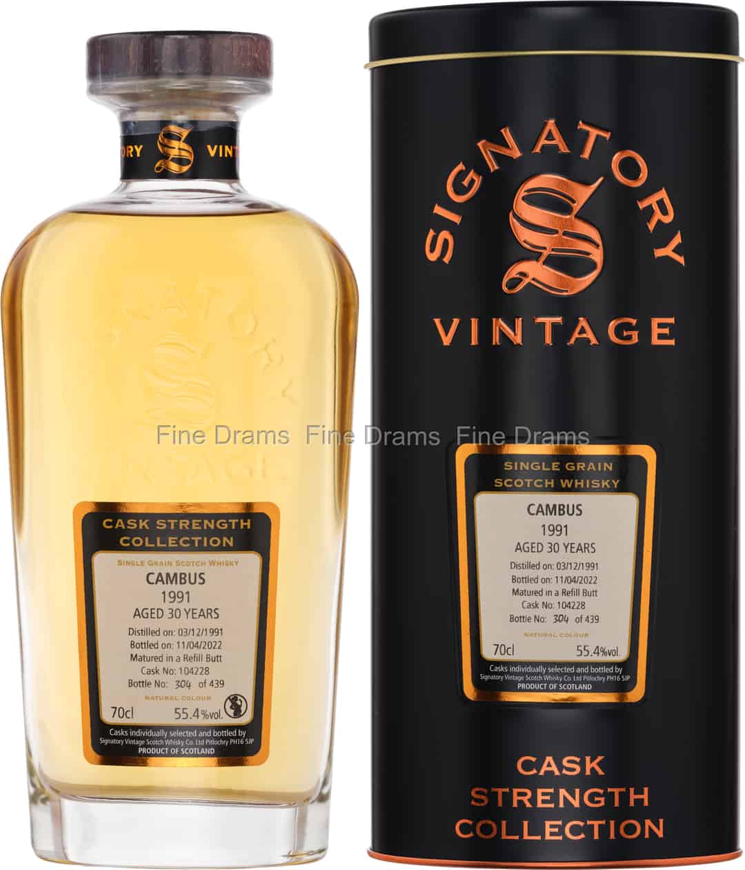 Cambus 30 Year Old 1991 Cask 34106 Signatory Cask Strength 70 cl 546