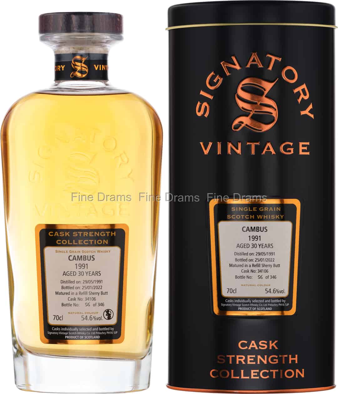 Cambus 30 Year Old 1991 Cask 104228 Signatory Cask Strength 70 cl 554