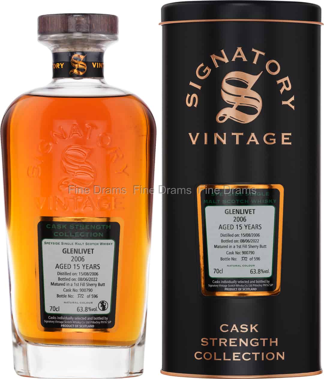 Glenlivet 15 Year Old 2006 Cask 900790 Signatory Cask Strength 70 cl 638