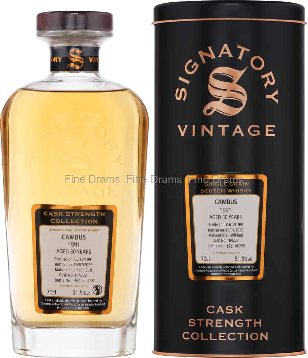 Cambus 30 Year Old 1991 Cask 104233 Signatory Cask Strength 70 cl 515