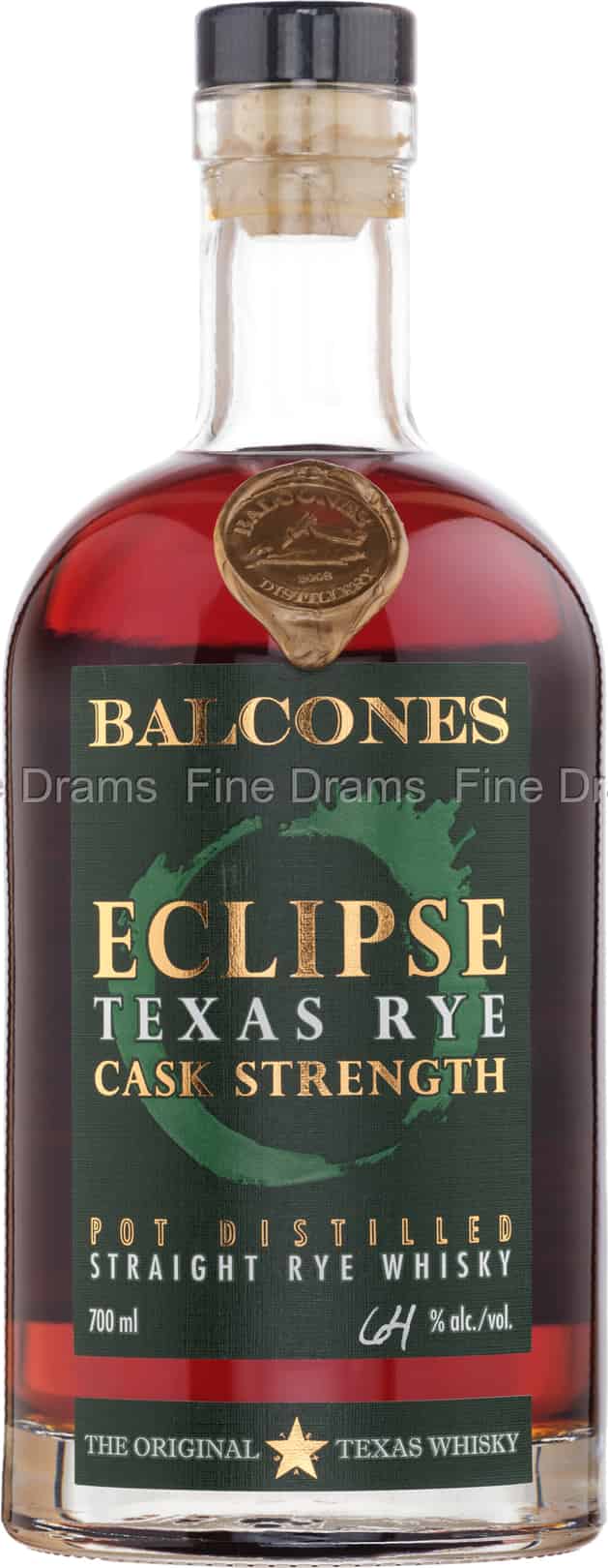 Balcones Texas Rye Eclipse Cask Strength 70 cl 64