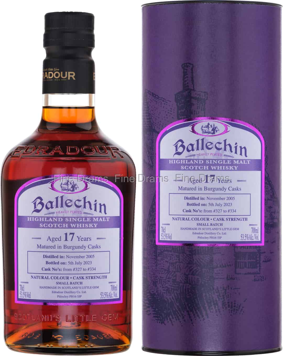 Ballechin 17 Year Old 2005 Small Batch Burgundy Cask 327 334 70 cl 535