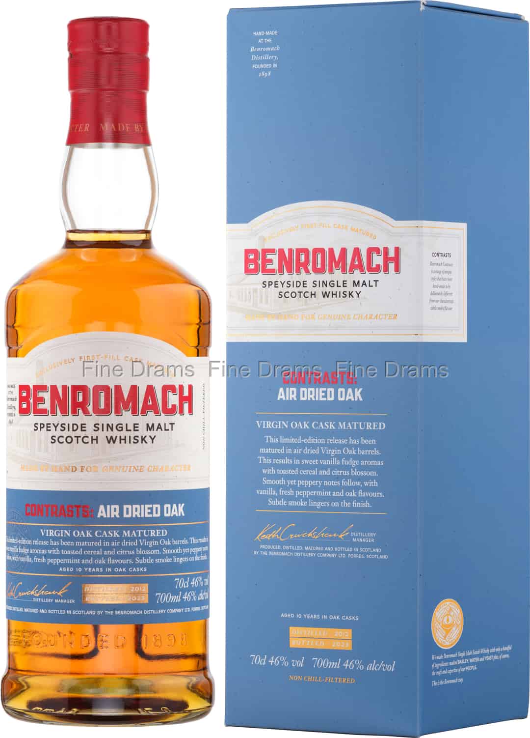 Benromach Contrasts Virgin Oak Air Dried 2012 Bottled 2023 70 cl 46