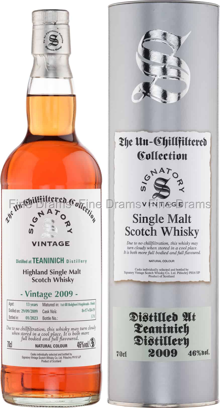 Teaninich 13 Year Old 2009 Cask 8 17 18 19 Signatory UnChillfiltered 70 cl 46