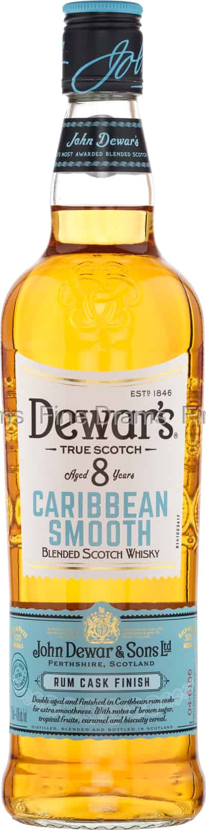 Dewars 8 Year Old Caribbean Smooth 70 cl 40