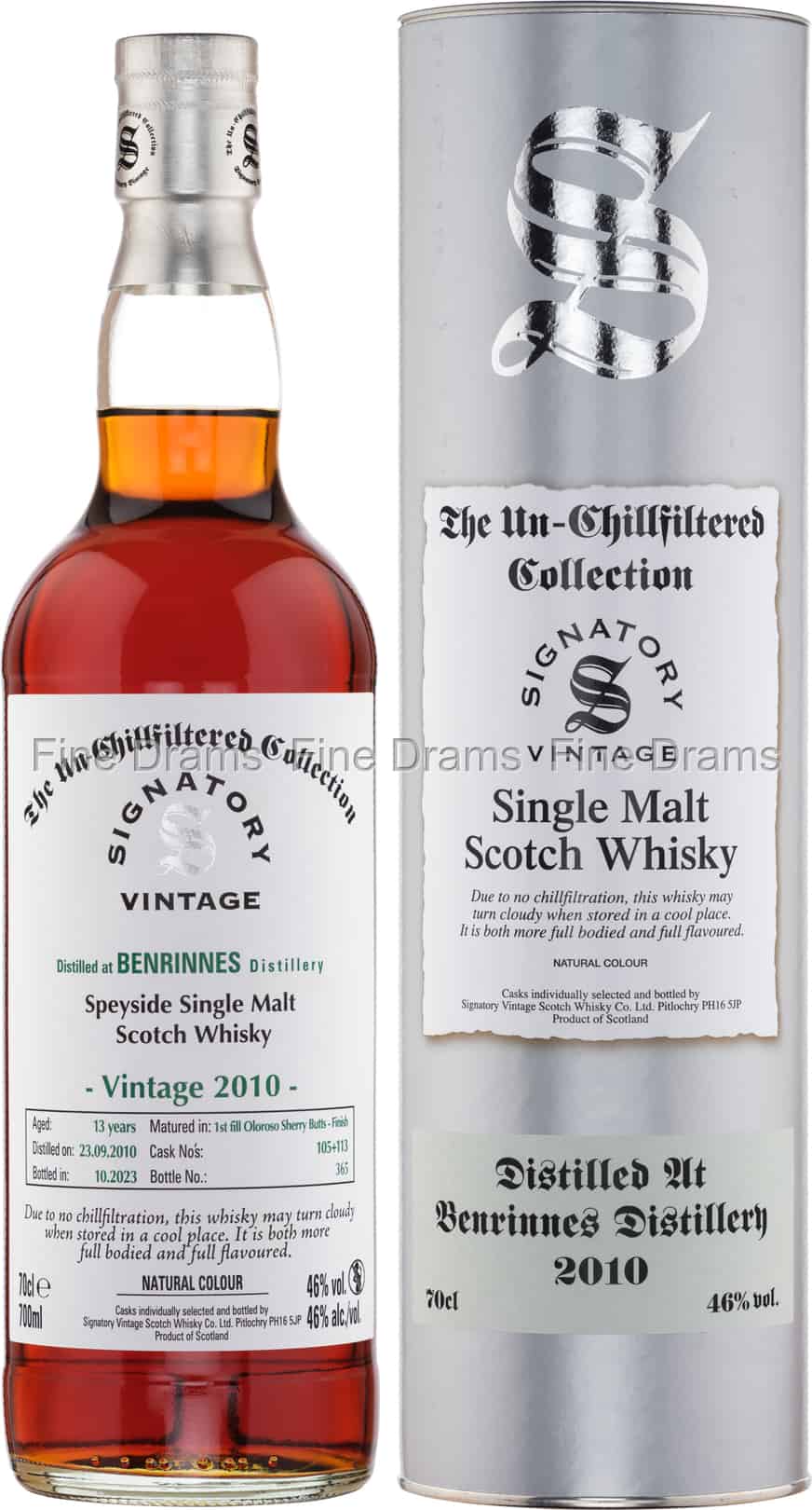 Benrinnes 13 Year Old 2010 Cask 105 113 Signatory UnChillfiltered 70 cl 46