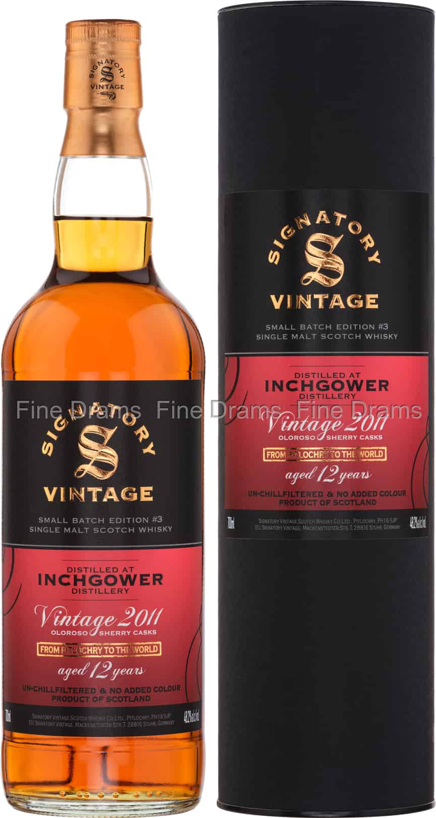 Inchgower 12 Year Old 2011 Small Batch Edition 3 Signatory Vintage 70 cl 482