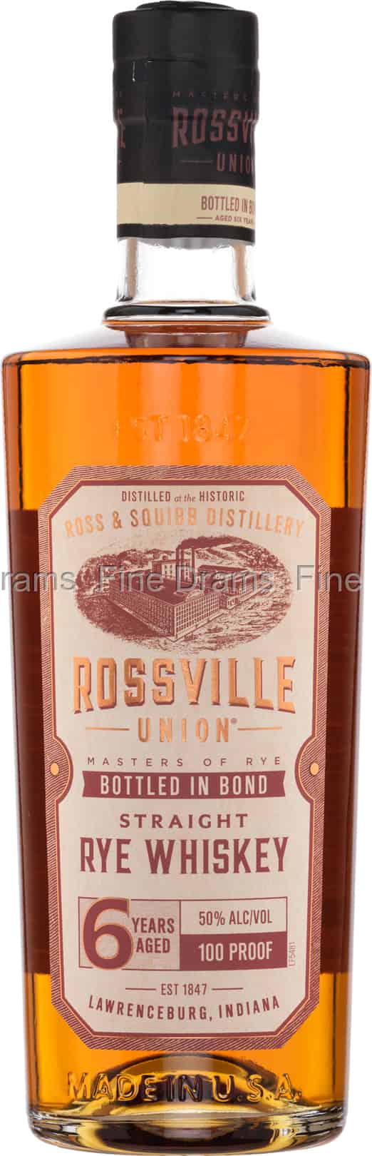 Rossville Union 6 Year Old Straight Rye BottledinBond 70 cl 50